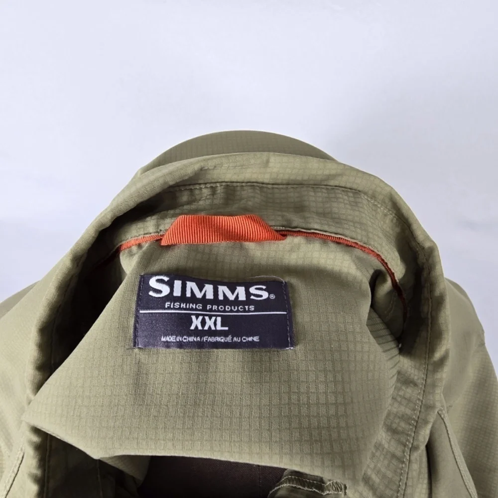 Simms Intruder BiComp Featherlight Fishing Long-Sleeve Shirt Mens XXL -Tan
